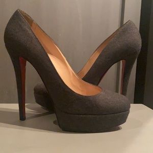 Christian Louboutin Grey Platform Pump